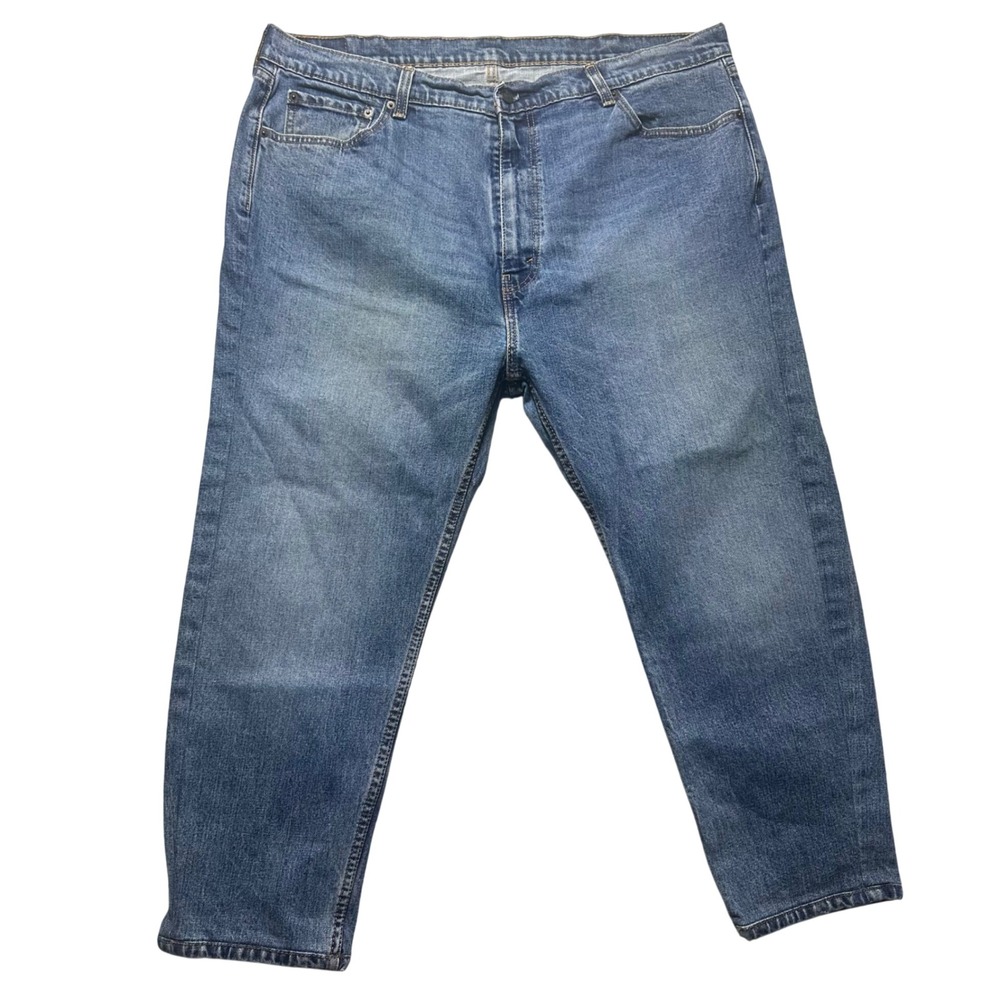 Levi Strauss 505 Mens Jeans W42 L30 Blue Classic Fit Straight Leg Denim